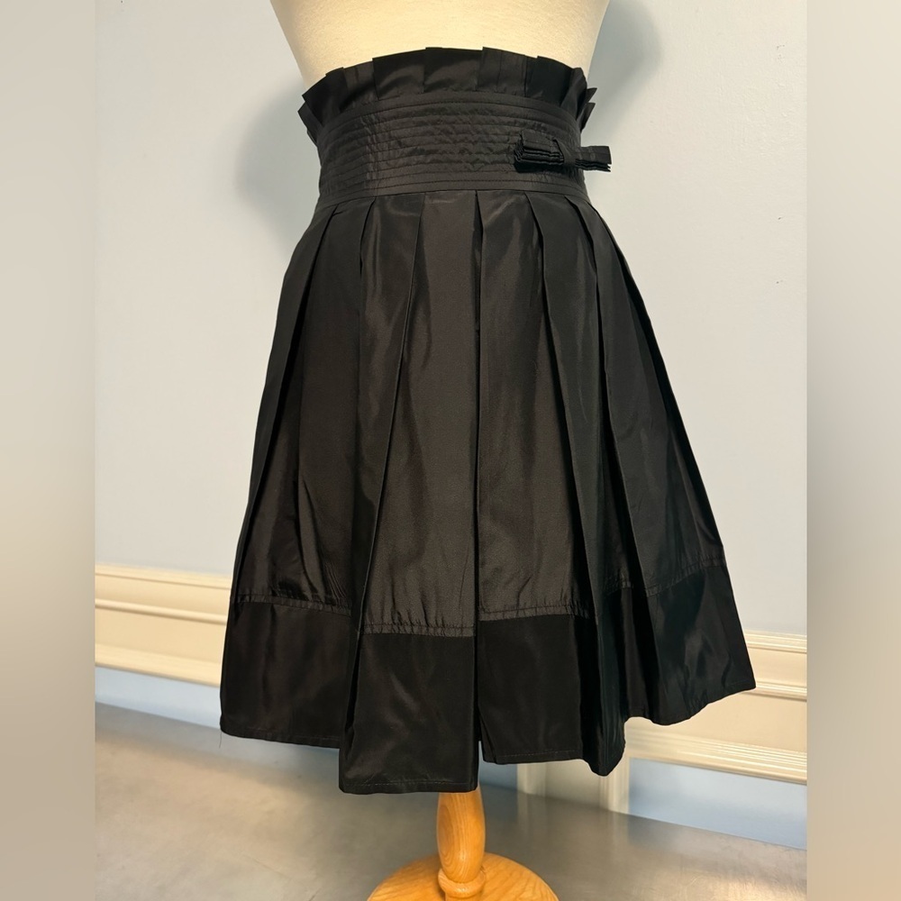 Marciano - pleated silk mini cocktail skirt